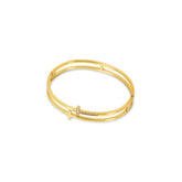 Bracelete Cruz Dupla Banhado a Ouro 18k