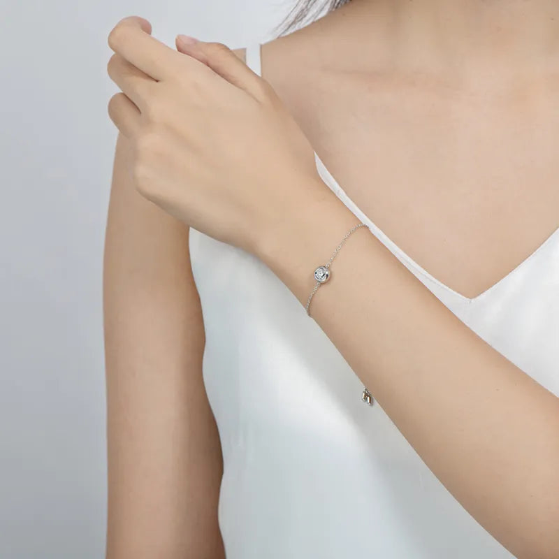 Pulseira Moissanite Prata 925