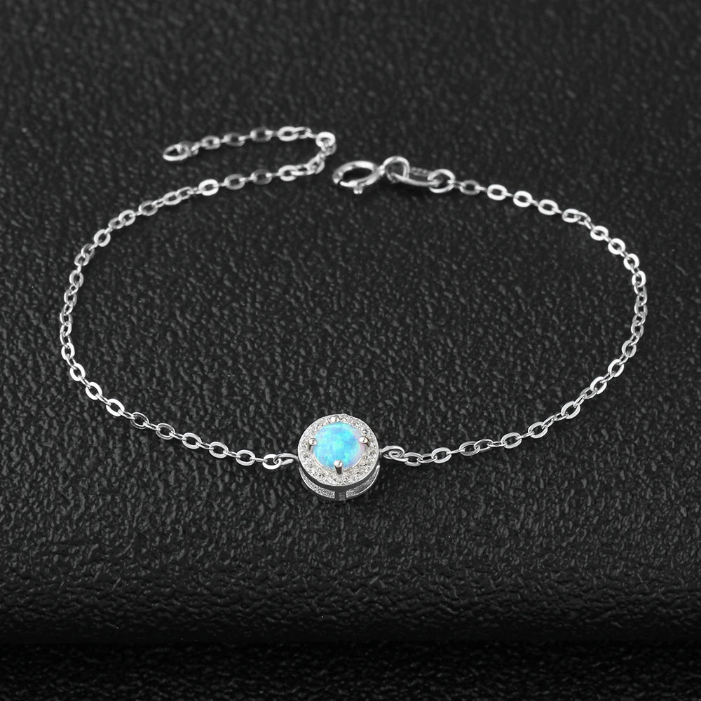 Pulseira Pedra Azul Prata 925