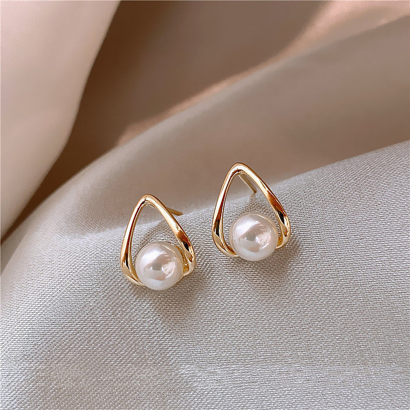 Brinco Argolinha com Pérola Ouro 18K