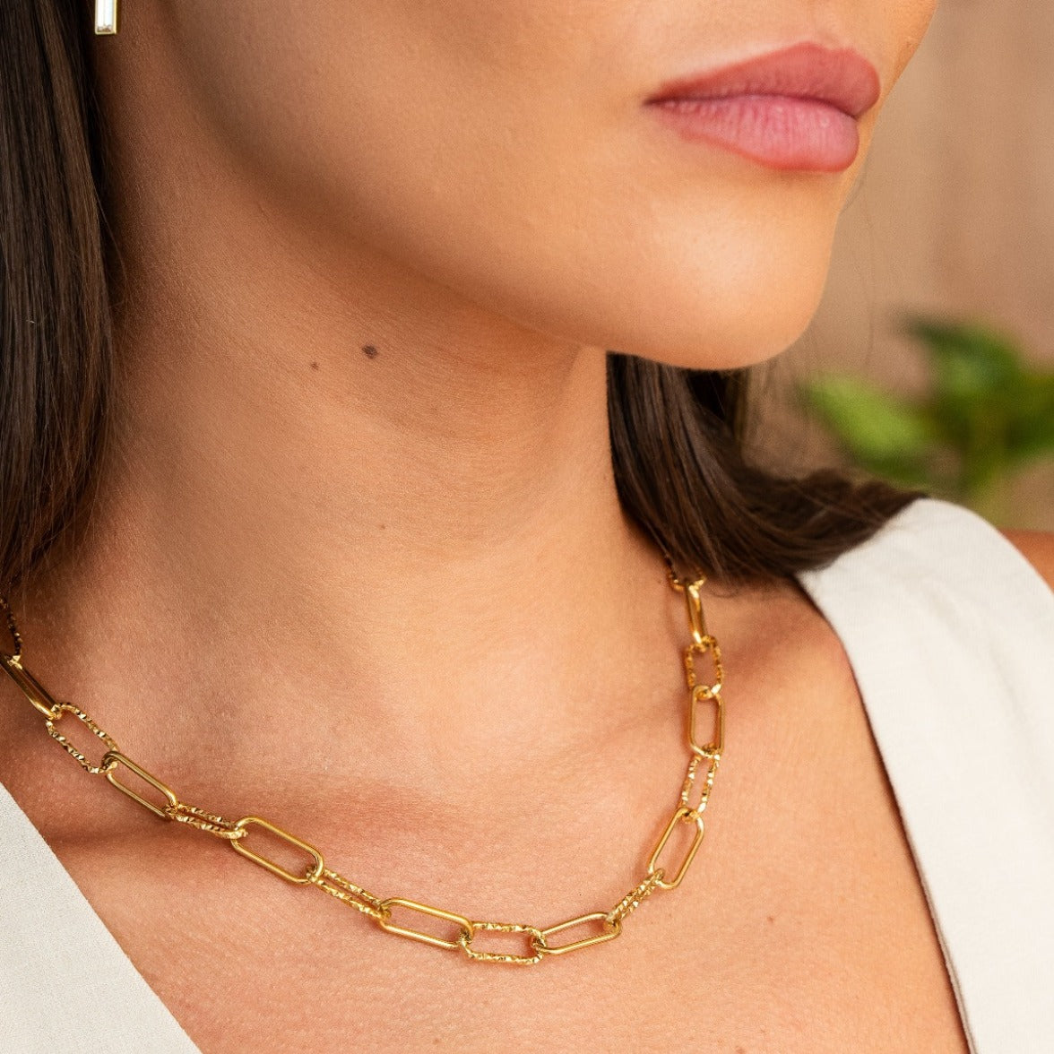 Colar de Corrente Banhado a Ouro 18K