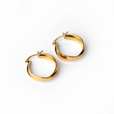Brincos Argola Dupla Banhados a Ouro 18K