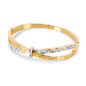 Bracelete Números Romanos Banhado a Ouro 18k