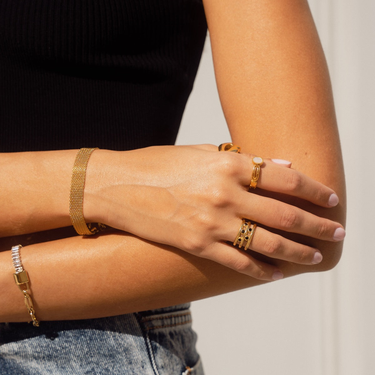 Pulseira Malha Banhado a Ouro 18K