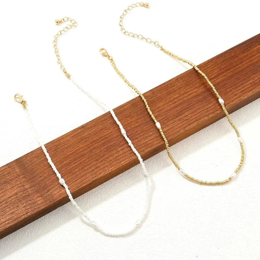 Colar Duplo com Pérolas