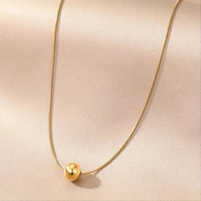 Colar com Pingente de Bolinha Folheado Ouro 18K