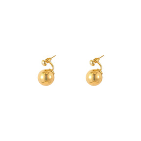 Brinco com Pingente de Bolinha Ouro 18K