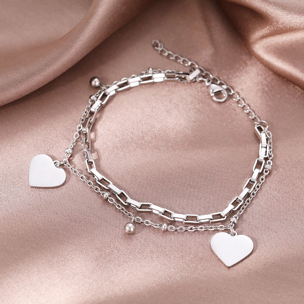 Bracelete Coração Moderno