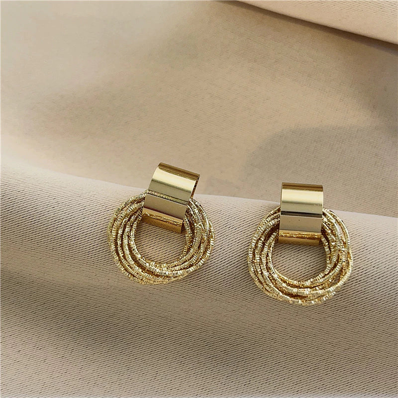 Brinco Retro Folheado Ouro 18K