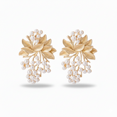 Brinco Folhado de Pérolas