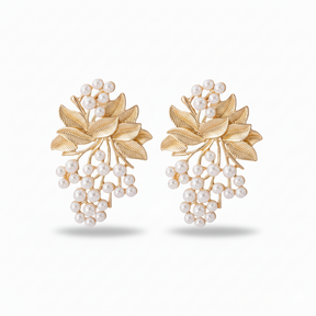 Brinco Folhado de Pérolas