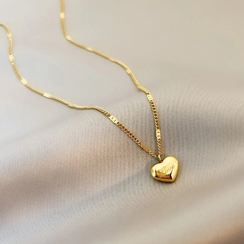 Colar com Pingente de Coração Ouro 18K