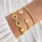 Conjunto de Pulseiras com Simbolo Infinito